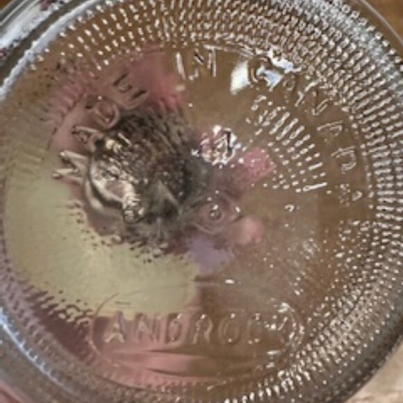 Vintage Androck Nut Meat Chopper – Red Metal Lid with Crank – Glass Jar Made in - Picture 5 of 6